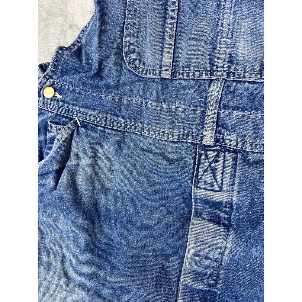 Vintage Carhartt Denim Overalls Distressed Workwear Carpenter Bib 38x26 - Picture 7 of 10